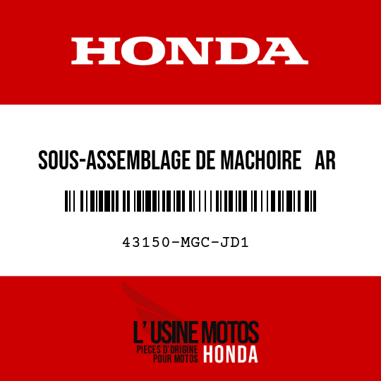 image de 43150-MGC-JD1 SOUS-ASSEMBLAGE DE MACHOIRE   AR (NISSIN)