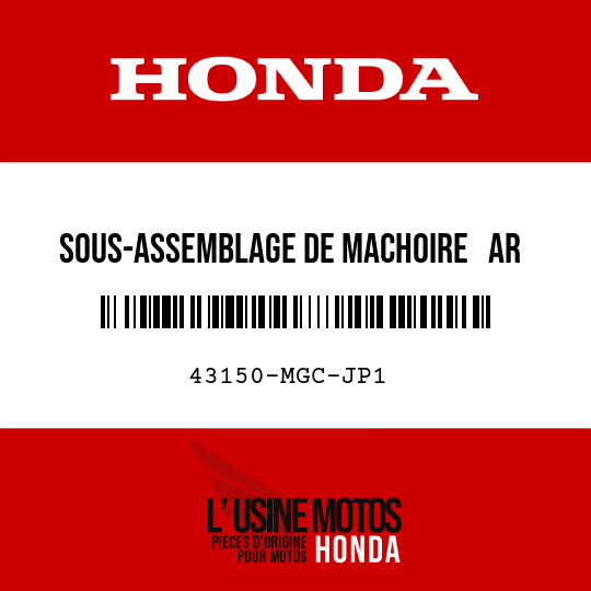 image de 43150-MGC-JP1 SOUS-ASSEMBLAGE DE MACHOIRE   AR (NISSIN)