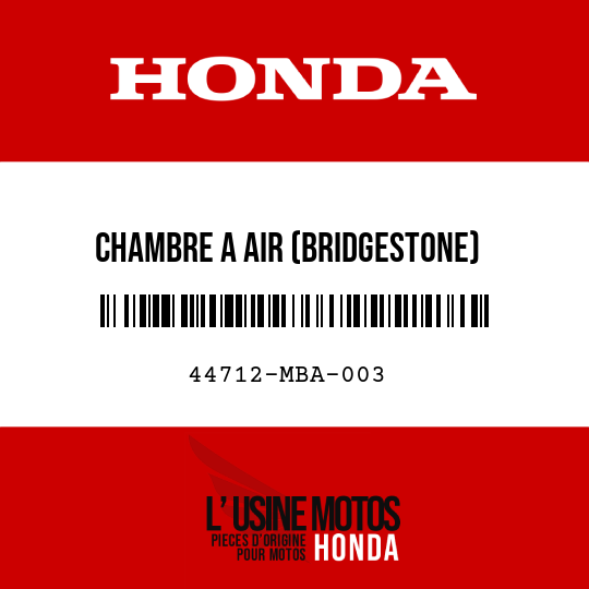 image de 44712-MBA-003 CHAMBRE A AIR (BRIDGESTONE)