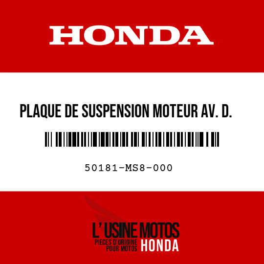 image de 50181-MS8-000 PLAQUE DE SUSPENSION MOTEUR AV. D.