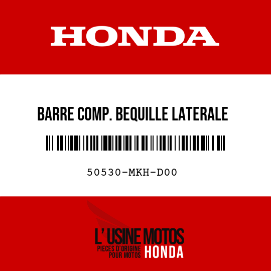 image de 50530-MKH-D00 BARRE COMP. BEQUILLE LATERALE