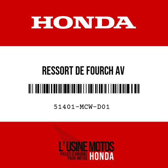 image de 51401-MCW-D01 RESSORT DE FOURCH AV