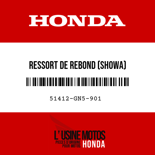 image de 51412-GN5-901 RESSORT DE REBOND (SHOWA)