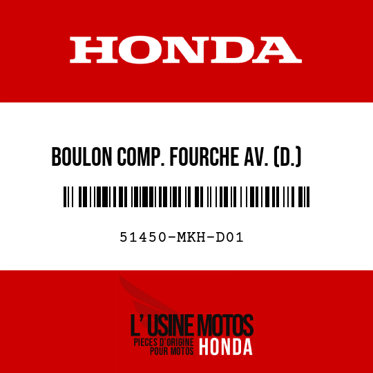 image de 51450-MKH-D01 BOULON COMP. FOURCHE AV. (D.)