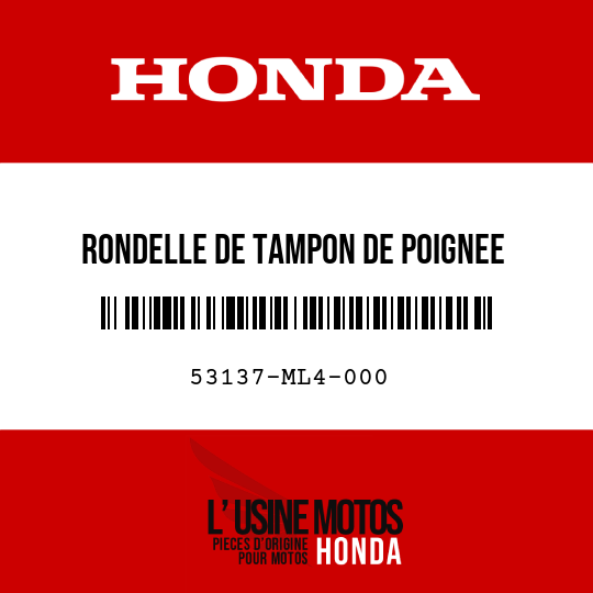 image de 53137-ML4-000 RONDELLE DE TAMPON DE POIGNEE