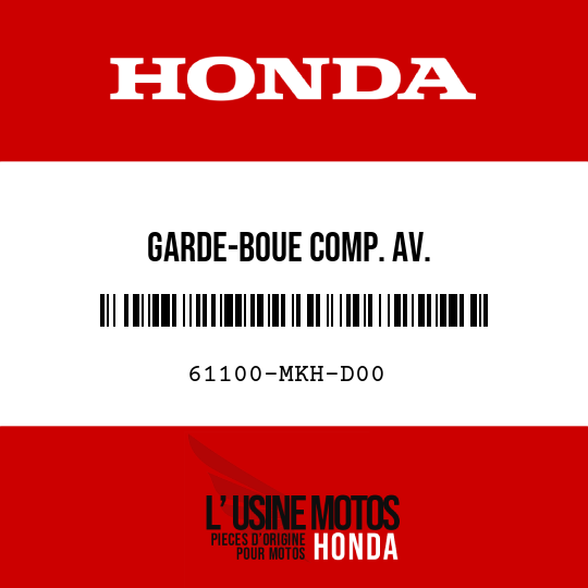 image de 61100-MKH-D00 GARDE-BOUE COMP. AV.