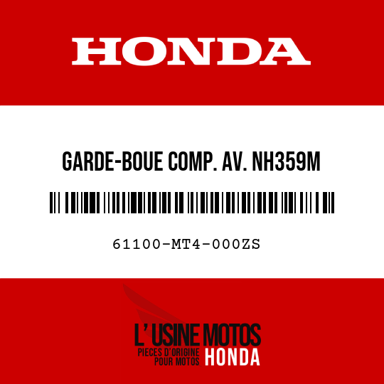 image de 61100-MT4-000ZS GARDE-BOUE COMP. AV. NH359M 