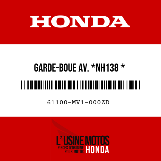 image de 61100-MV1-000ZD GARDE-BOUE AV. *NH138 *