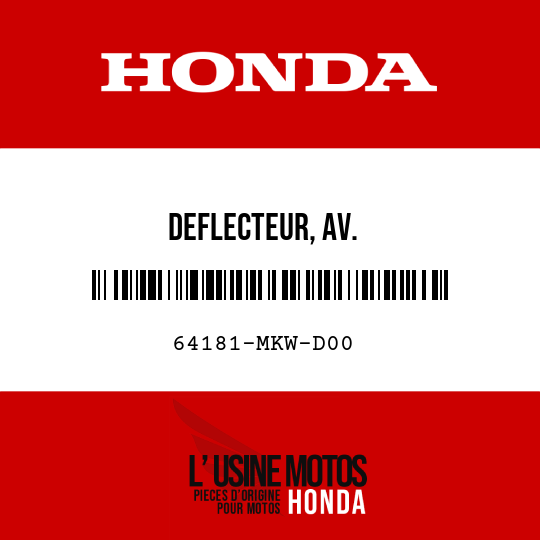 image de 64181-MKW-D00 DEFLECTEUR, AV.