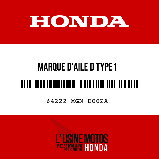 image de 64222-MGN-D00ZA MARQUE D'AILE D TYPE1