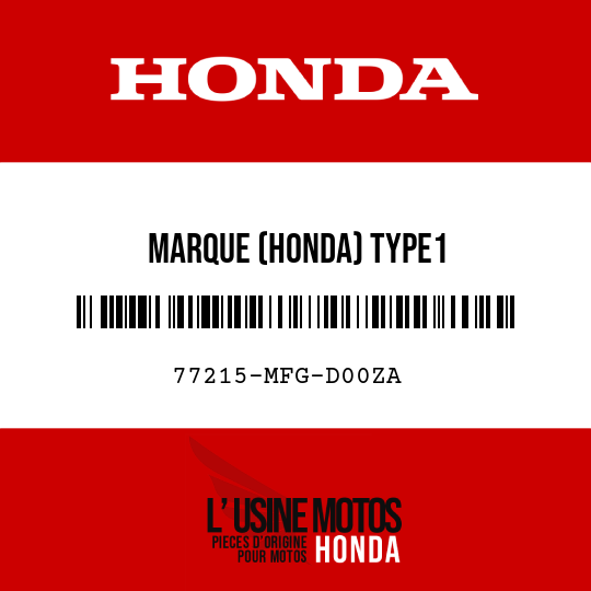 image de 77215-MFG-D00ZA MARQUE (HONDA) TYPE1