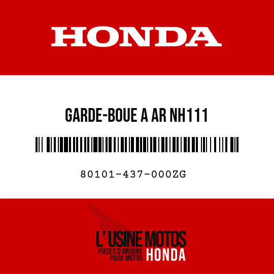 image de 80101-437-000ZG GARDE-BOUE A AR NH111 