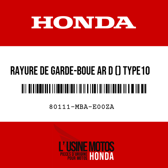 image de 80111-MBA-E00ZA RAYURE DE GARDE-BOUE AR D () TYPE10