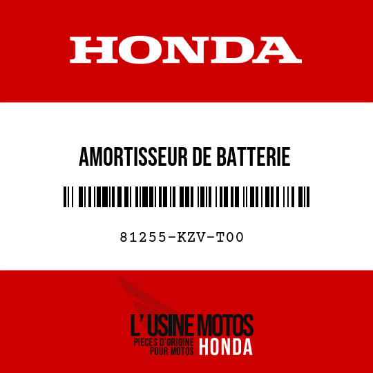 image de 81255-KZV-T00 AMORTISSEUR DE BATTERIE