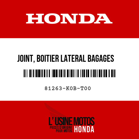 image de 81263-K0B-T00 JOINT, BOITIER LATERAL BAGAGES