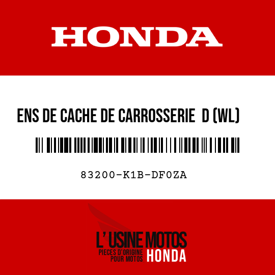 image de 83200-K1B-DF0ZA ENS DE CACHE DE CARROSSERIE  D (WL) TYPE1