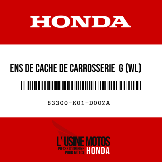 image de 83300-K01-D00ZA ENS DE CACHE DE CARROSSERIE  G (WL) TYPE4