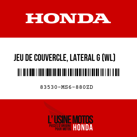 image de 83530-MS6-880ZD JEU DE COUVERCLE, LATERAL G (WL) TYPE7 