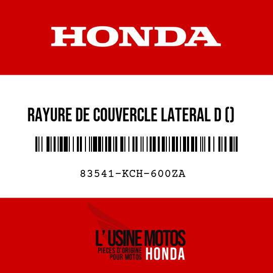 image de 83541-KCH-600ZA RAYURE DE COUVERCLE LATERAL D () TYPE1