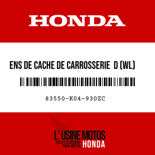 image de 83550-K04-930ZC ENS DE CACHE DE CARROSSERIE  D (WL) TYPE2