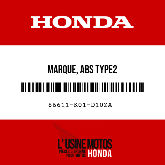 image de 86611-K01-D10ZA MARQUE, ABS TYPE2