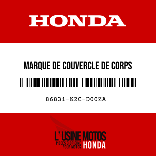 image de 86831-K2C-D00ZA MARQUE DE COUVERCLE DE CORPS (VISION) TYPE1