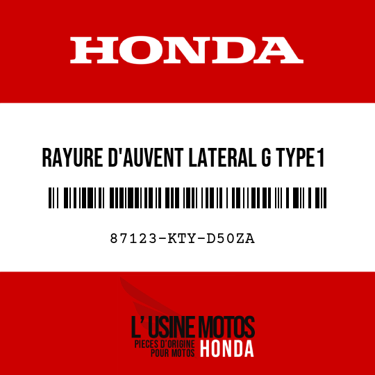 image de 87123-KTY-D50ZA RAYURE D'AUVENT LATERAL G TYPE1