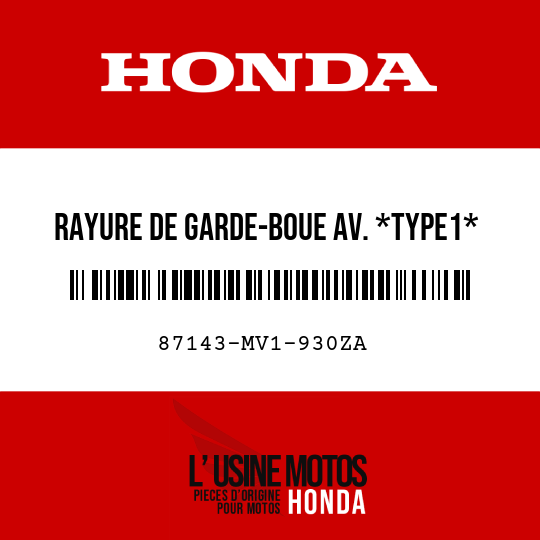 image de 87143-MV1-930ZA RAYURE DE GARDE-BOUE AV. *TYPE1*