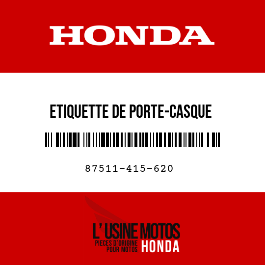 image de 87511-415-620 ETIQUETTE DE PORTE-CASQUE (FRANCAIS)