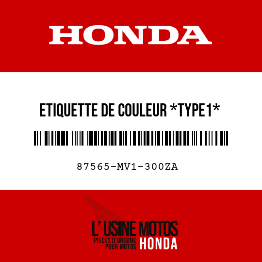 image de 87565-MV1-300ZA ETIQUETTE DE COULEUR *TYPE1* (NH138H)