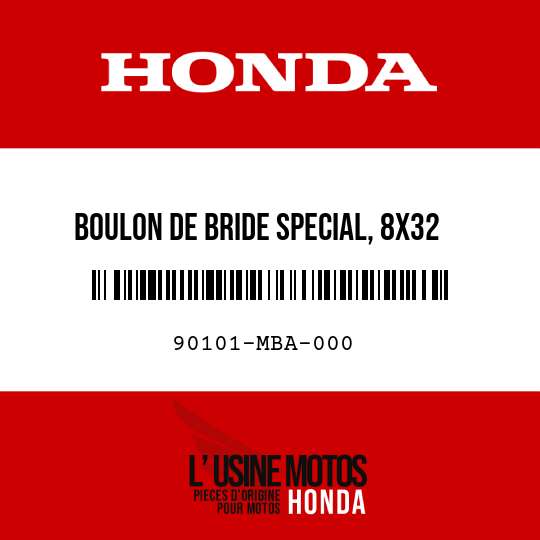 image de 90101-MBA-000 BOULON DE BRIDE SPECIAL, 8X32