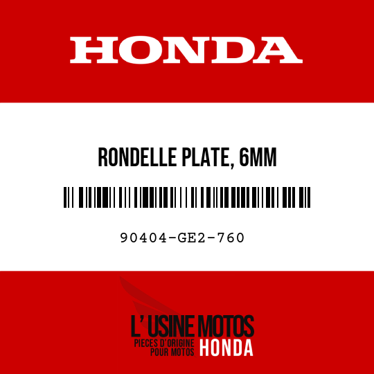 image de 90404-GE2-760 RONDELLE PLATE, 6MM