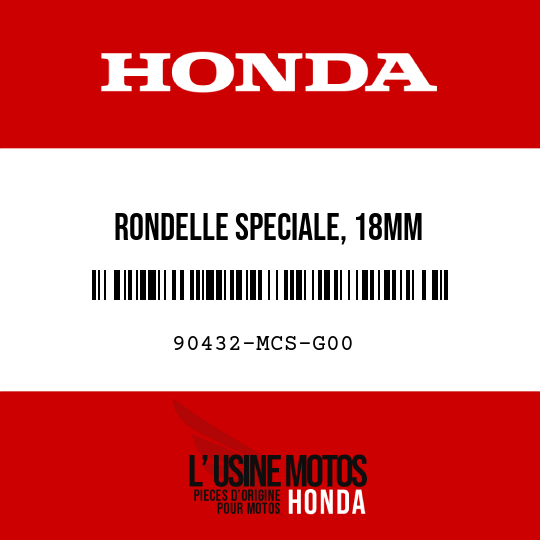 image de 90432-MCS-G00 RONDELLE SPECIALE, 18MM