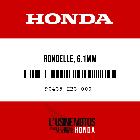 image de 90435-HB3-000 RONDELLE, 6.1MM