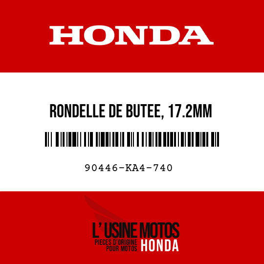 image de 90446-KA4-740 RONDELLE DE BUTEE, 17.2MM