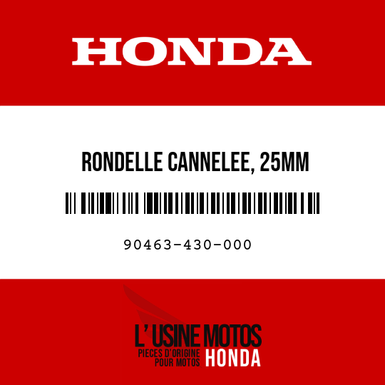 image de 90463-430-000 RONDELLE CANNELEE, 25MM