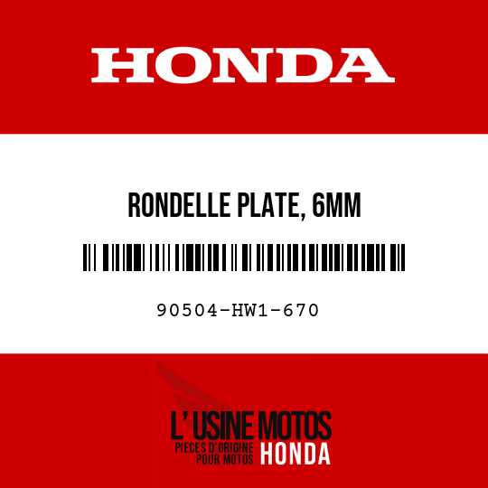 image de 90504-HW1-670 RONDELLE PLATE, 6MM