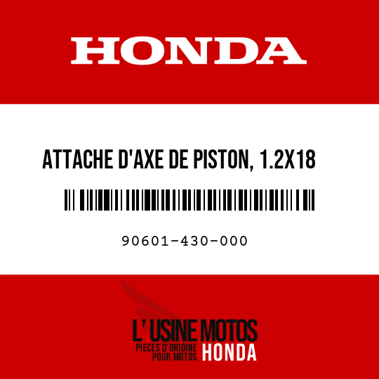 image de 90601-430-000 ATTACHE D'AXE DE PISTON, 1.2X18