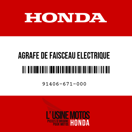 image de 91406-671-000 AGRAFE DE FAISCEAU ELECTRIQUE