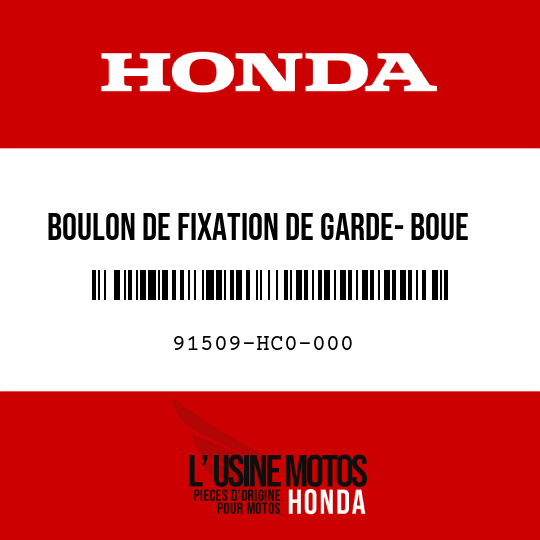 image de 91509-HC0-000 BOULON DE FIXATION DE GARDE- BOUE 5X11.5