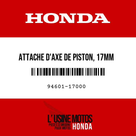 image de 94601-17000 ATTACHE D'AXE DE PISTON, 17MM